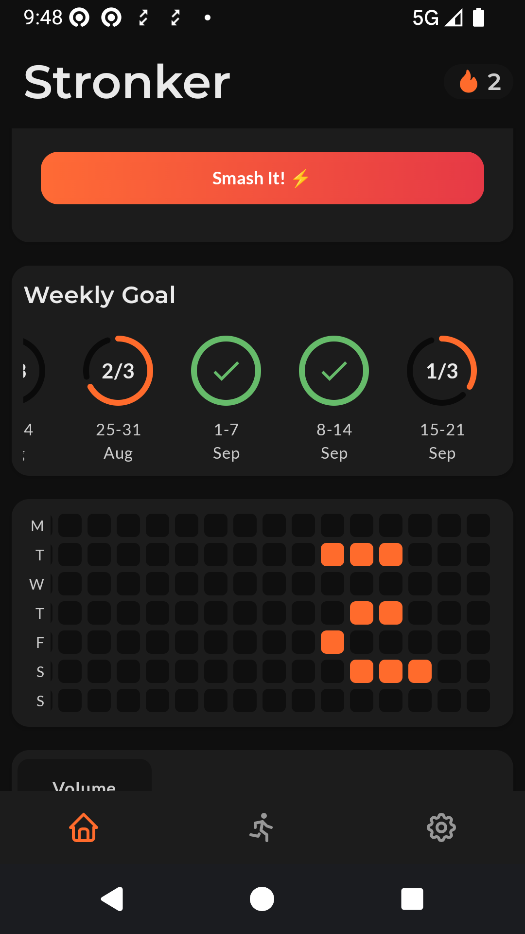 Weekly Streak View